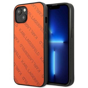 Karl Lagerfeld iPhone 13 mini Hülle Case Perforated Allover Orange