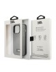 Karl Lagerfeld iPhone 13 Pro Max Case Saffiano Plaque Silver