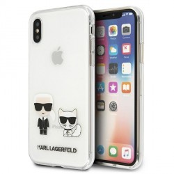 Karl Lagerfeld iPhone Xs Max Hülle Karl & Choupette Case Cover Transparent