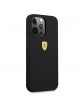 Ferrari iPhone 13 Pro Case Cover Silicone Microfiber Lining Black