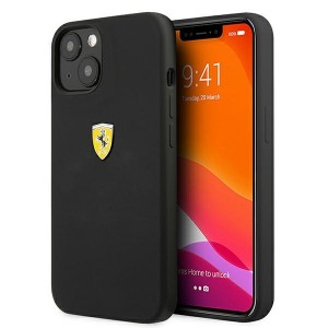 Ferrari iPhone 13 Case Cover Silicone Microfiber Lining Black