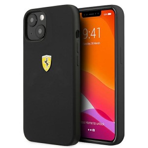 Ferrari iPhone 13 mini case cover silicone microfiber lining black