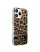 Guess iPhone 13 Pro Hülle Case Leopard Kollektion Braun