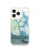 Guess iPhone 13 Pro Case Cover Flower Liquid Glitter Green