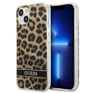 Guess iPhone 13 Hülle Case Leopard Kollektion Braun