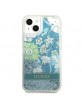 Guess iPhone 13 Case Cover Flower Liquid Glitter Green