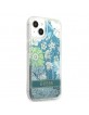 Guess iPhone 13 Case Cover Flower Liquid Glitter Green