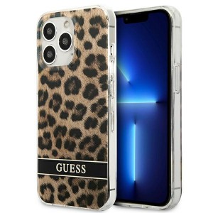 Guess iPhone 13 Pro Max Cover Case Leopard Collection Brown