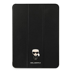 Karl Lagerfeld iPad Pro 11 2021 Tasche Book Case Saffiano Karl Iconic Schwarz