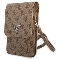 Guess universelle Smartphone Tasche Wallet bag Triangle Braun