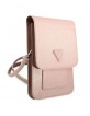Guess universal smartphone case Wallet bag Saffiano Triangle Pink