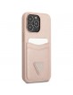 GUESS iPhone 13 Pro Case Cover Saffiano Triangle Card Slot Pink