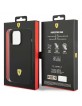 Ferrari iPhone 14 Pro Magsafe Case Cover Silicone Metal Logo Black