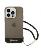 Guess iPhone 14 Pro Max Case Cover Pearl Strap Translucent Black