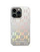 Karl Lagerfeld iPhone 14 Pro Max Hülle Case Cover Monogram Iridescent Silber