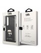 Karl Lagerfeld Samsung Z Fold 4 Case Book Case Cover Saffiano Ikonik Metal Black