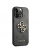 Guess iPhone 14 Pro Case Cover Hülle 4G Big Metal Logo Grau