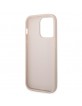 Guess iPhone 14 Pro Case Cover 4G Metal Gold Logo Pink