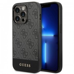 Guess iPhone 14 Pro Case Cover 4G Stripe Grey