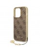 Guess iPhone 14 Pro Hülle Case Cover 4G Charms Braun