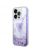 Guess iPhone 14 Pro Case Cover Glitter Palm Purple