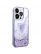 Guess iPhone 14 Pro Case Cover Glitter Palm Purple