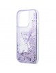 Guess iPhone 14 Pro Case Cover Glitter Palm Purple