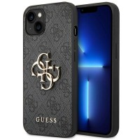 Guess iPhone 14 Plus Case Cover Hülle 4G Big Metal Logo Grau