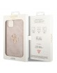 Guess iPhone 14 Plus Case Cover 4G Big Metal Logo Pink