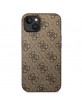 Guess iPhone 14 Plus / 15 Plus Case Cover 4G Metal Gold Logo Brown