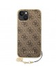 Guess iPhone 14 Plus Case Cover 4G Charms Brown