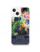 Guess iPhone 14 Plus Case Cover Flower Liquid Glitter Blue