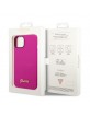 Guess iPhone 14 Plus Case Cover Silicone Vintage Logo Fuchsia
