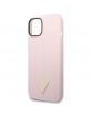 Guess iPhone 14 Plus Hülle Case Cover Silicone Triangle Violett