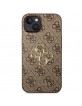 Guess iPhone 14 Case Cover 4G Big Metal Logo Brown