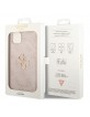 Guess iPhone 14 Case Cover Hülle 4G Big Metal Logo Rosa