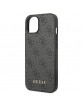 Guess iPhone 14 Case Cover 4G Metal Gold Logo Grey