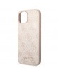 Guess iPhone 14 Case Cover 4G Metal Gold Logo Pink