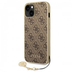 Guess iPhone 14 Case Cover 4G Charms Brown