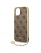 Guess iPhone 14 Hülle Case Cover 4G Charms Braun