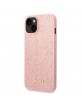 Guess iPhone 14 Case Cover Glitter Script Pink