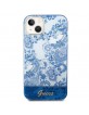 Guess iPhone 14 Hülle Case Cover Porzellan Collection Blau