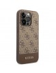 Guess iPhone 14 Pro Max Case Cover 4G Stripe Brown