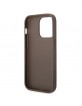 Guess iPhone 14 Pro Max Hülle Case Cover 4G Stripe Braun