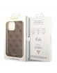 Guess iPhone 14 Pro Max Hülle Case Cover 4G Charms Braun