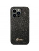 Guess iPhone 14 Pro Max Case Cover Glitter Script Black