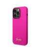Guess iPhone 14 Pro Max Case Cover Silicone Vintage Logo Fuchsia