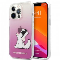 Karl Lagerfeld iPhone 14 Pro Hülle Case Cover Choupette Fun Rosa