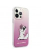 Karl Lagerfeld iPhone 14 Pro Hülle Case Cover Choupette Fun Rosa