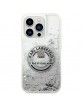 Karl Lagerfeld iPhone 14 Pro Hülle Case Cover Liquid Glitter RSG Silber